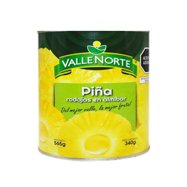 Conservas De Piña En Mitades Valle Norte 565Gr