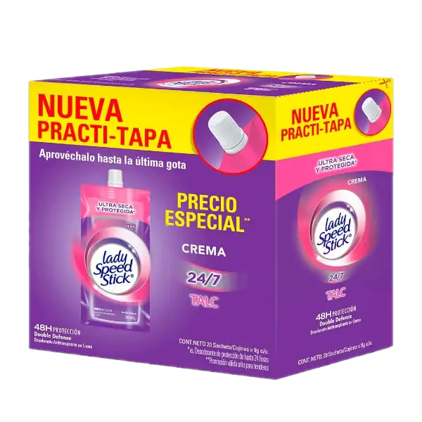 Desodorante Lady Speed Stick En Crema 9Gr x 20 Sobres