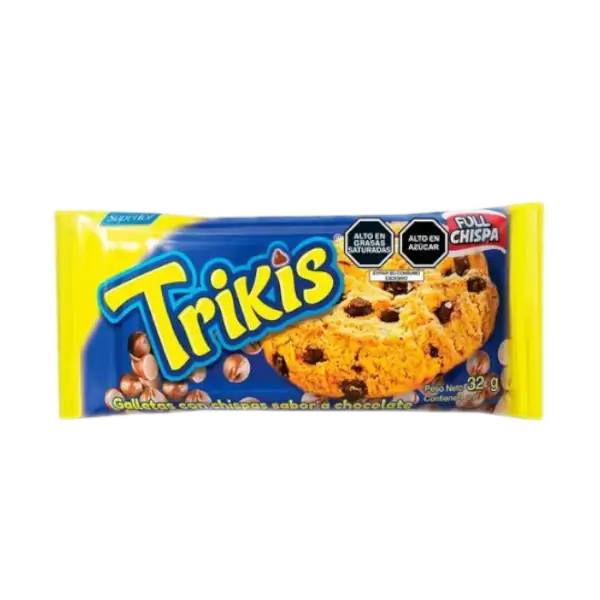 Galleta Con Chispas Trikis 32 Gr Pack x 6 Und