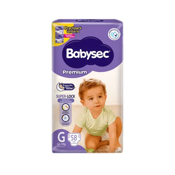 Pañal Babysec Empaque Individual G x 58Und