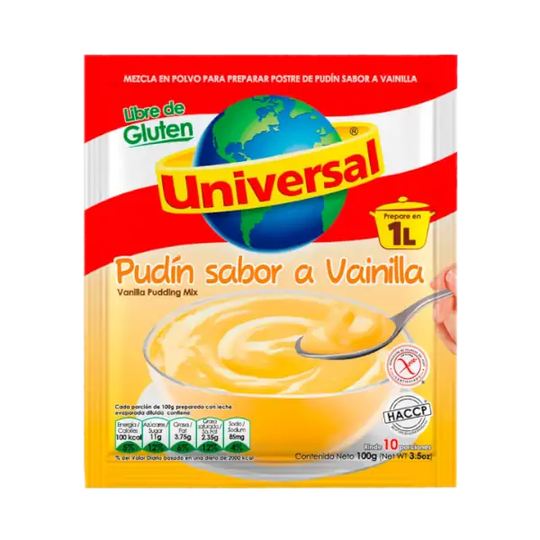 Pudin Universal Sabor Vainilla 100Gr