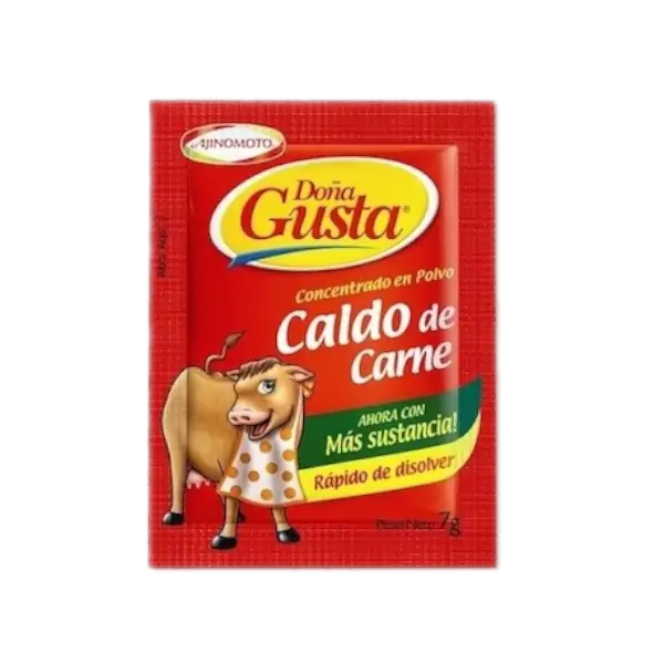 Sazonador Doña Gusta Sabor Carne 7Gr Tira x 10Und