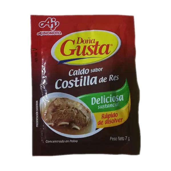 Sazonador Doña Gusta Sabor Costilla 7Gr Tira x 10 Und