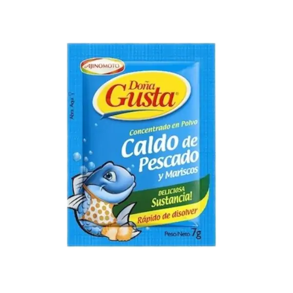 Sazonador Doña Gusta Sabor Pescado 7Gr Tira x 10 Und