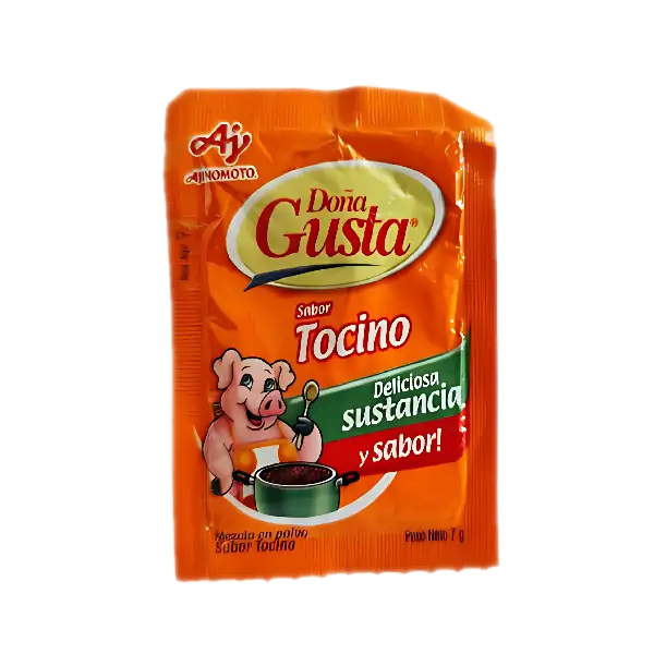 Sazonador Doña Gusta Sabor Tocino 7Gr Tira x 10 Und