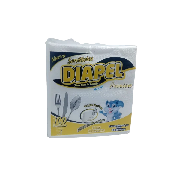 Servilleta Premium Diapel Dobladas en 4 Pack x 6 x 100 Und