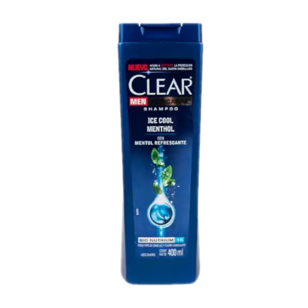 Shampoo Clear Men Methol Anticaspa Frasco 400Ml
